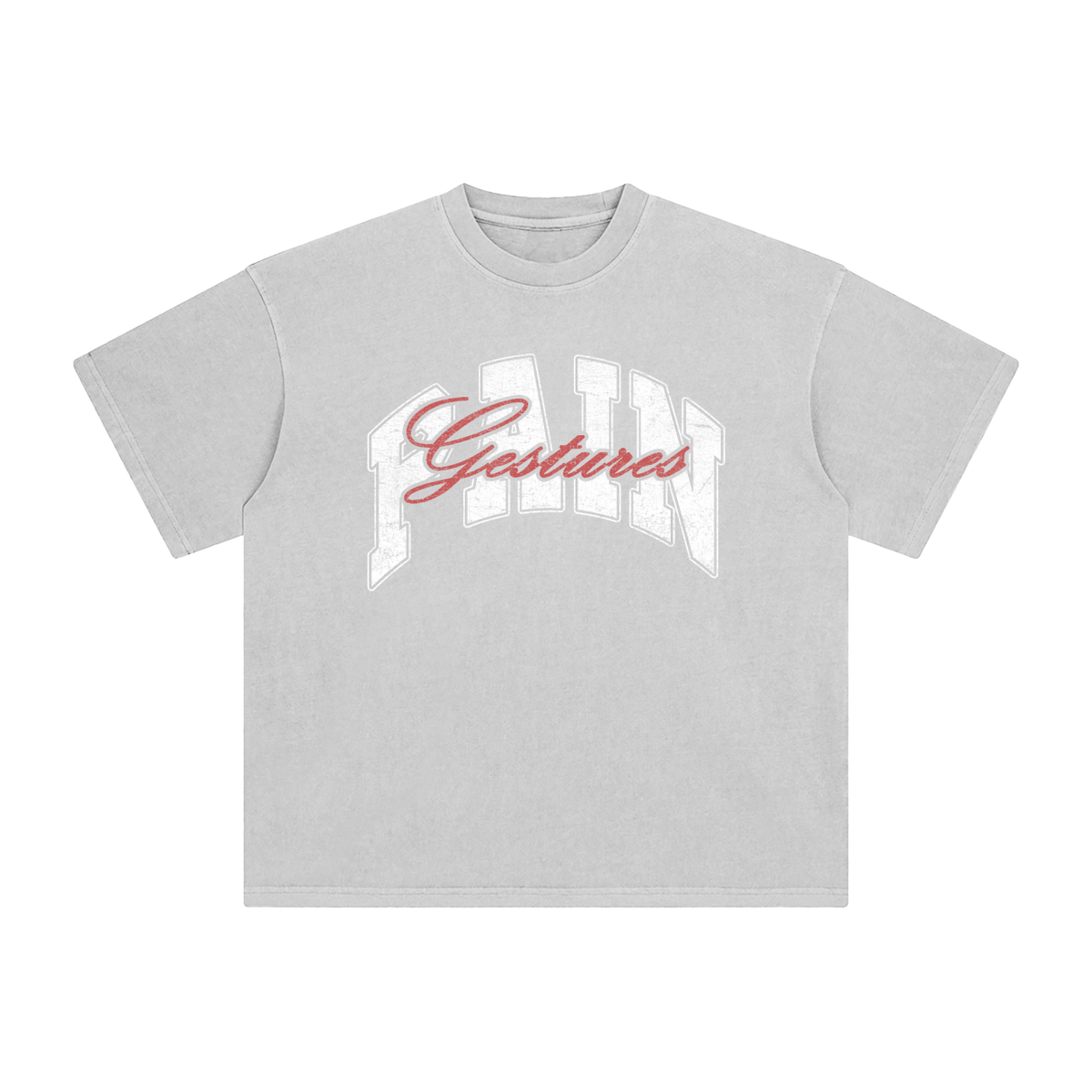 Washed 'Pain Gestures' Logo Tee